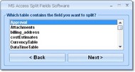 MS Access Split Fields Software screenshot